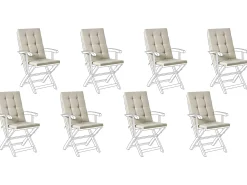 Set di 8 Cuscini Schiena/Seduta MAUI PREMIUM Tortora