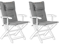 Set di 2 cuscini Schiena/Seduta MAUI 40 x 54 cm Grigio