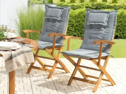 Set di 2 cuscini Schiena/Seduta MAUI 40 x 54 cm Grigio