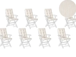 Set di 8 Cuscini Schiena/Seduta MAUI PREMIUM Beige chiaro