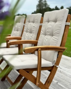 Set di 8 Cuscini Schiena/Seduta MAUI PREMIUM Beige chiaro