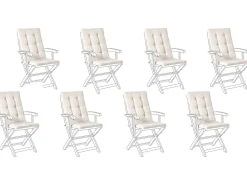 Set di 8 Cuscini Schiena/Seduta MAUI PREMIUM Beige chiaro