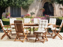 Set di 8 Cuscini Schiena/Seduta MAUI PREMIUM Beige chiaro