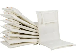Set di 8 Cuscini Schiena/Seduta MAUI 40 x 54 cm Bianco sporco