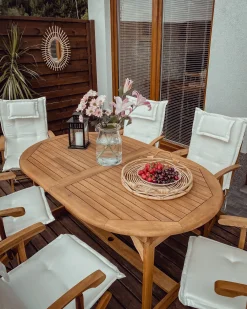 Set di 8 Cuscini Schiena/Seduta MAUI 40 x 54 cm Bianco sporco