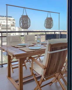Set di 8 Cuscini Schiena/Seduta MAUI 40 x 54 cm Bianco sporco