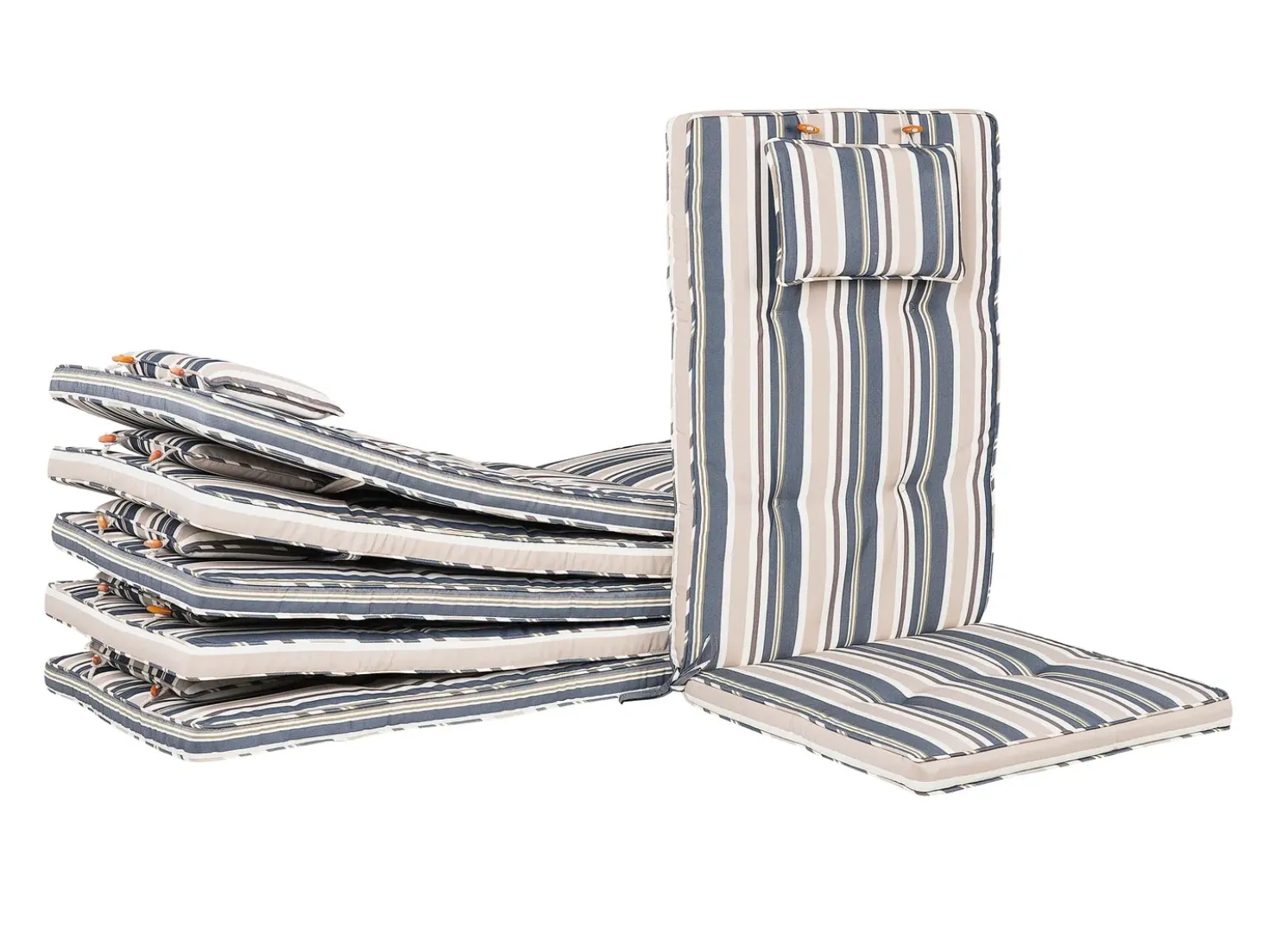 Set di 8 Cuscini Schiena/Seduta MAUI 40 x 54 cm Multicolore