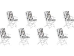 Set di 8 Cuscini Schiena/Seduta MAUI 40 x 54 cm Multicolore