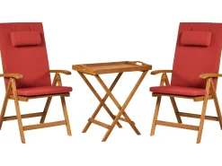 Set di 2 cuscini Schiena/Seduta JAVA/AMANTEA PREMIUM 50 x 71 cm Rosso