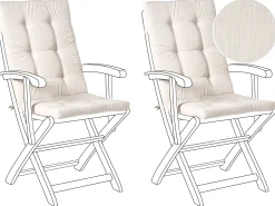 Set di 2 cuscini Schiena/Seduta MAUI PREMIUM Beige chiaro
