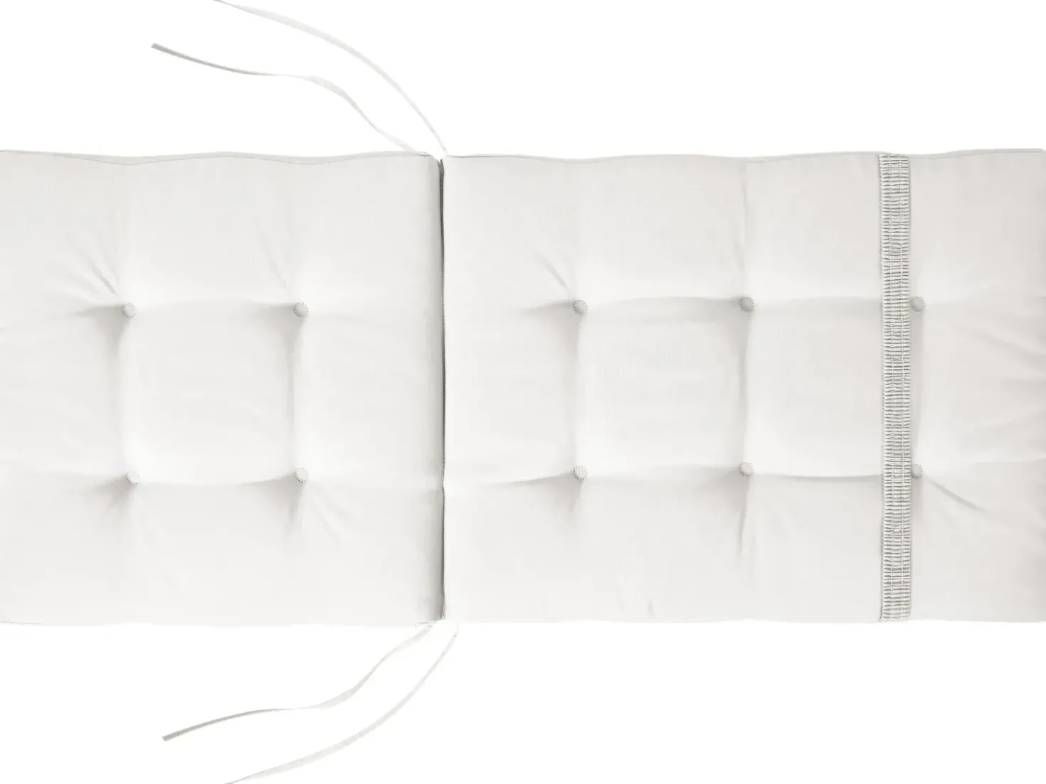 Set di 2 cuscini Schiena/Seduta MAUI PREMIUM Bianco sporco