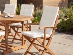 Set di 2 cuscini Schiena/Seduta MAUI PREMIUM Bianco sporco