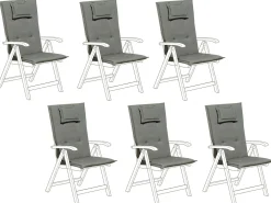 Set di 6 Cuscini Schiena/Seduta JAVA/AMANTEA 50 x 70 cm Grigio
