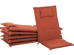 Set di 6 Cuscini Schiena/Seduta JAVA/AMANTEA 50 x 70 cm Rosso scuro