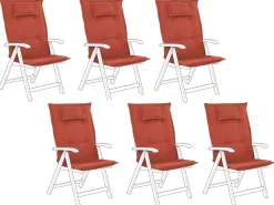 Set di 6 Cuscini Schiena/Seduta JAVA/AMANTEA 50 x 70 cm Rosso scuro