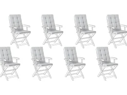 Set di 8 Cuscini Schiena/Seduta MAUI PREMIUM Grigio melange