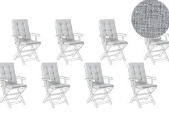 Set di 8 Cuscini Schiena/Seduta MAUI PREMIUM Grigio melange