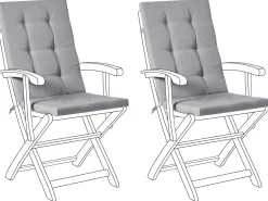 Set di 2 cuscini Schiena/Seduta MAUI PREMIUM Grigio chiaro