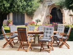 Set di 8 Cuscini Schiena/Seduta MAUI PREMIUM Grigio chiaro