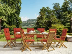 Set di 8 Cuscini Schiena/Seduta MAUI 40 x 54 cm Rosso scuro