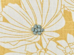 Set di 2 cuscini SCIRPUS Cotone 45 x 45 cm Giallo Trama floreale
