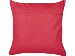 Set di 2 cuscini SIDERASIS Velluto 45 x 45 cm Rosso Scritta