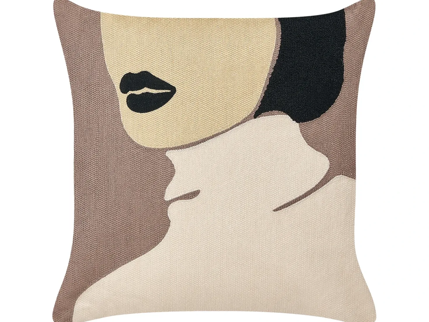 Set di 2 cuscini SILPHIUM Cotone 45 x 45 cm Marrone Trama astratta