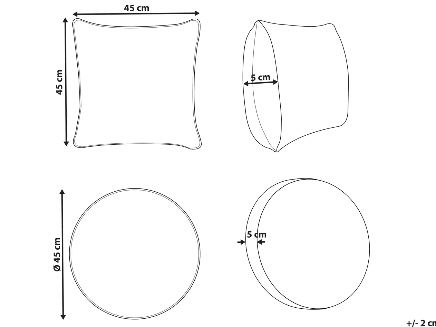 Set di 2 cuscini SINDORA Cotone 45 x 45 cm Bianco Trama animale