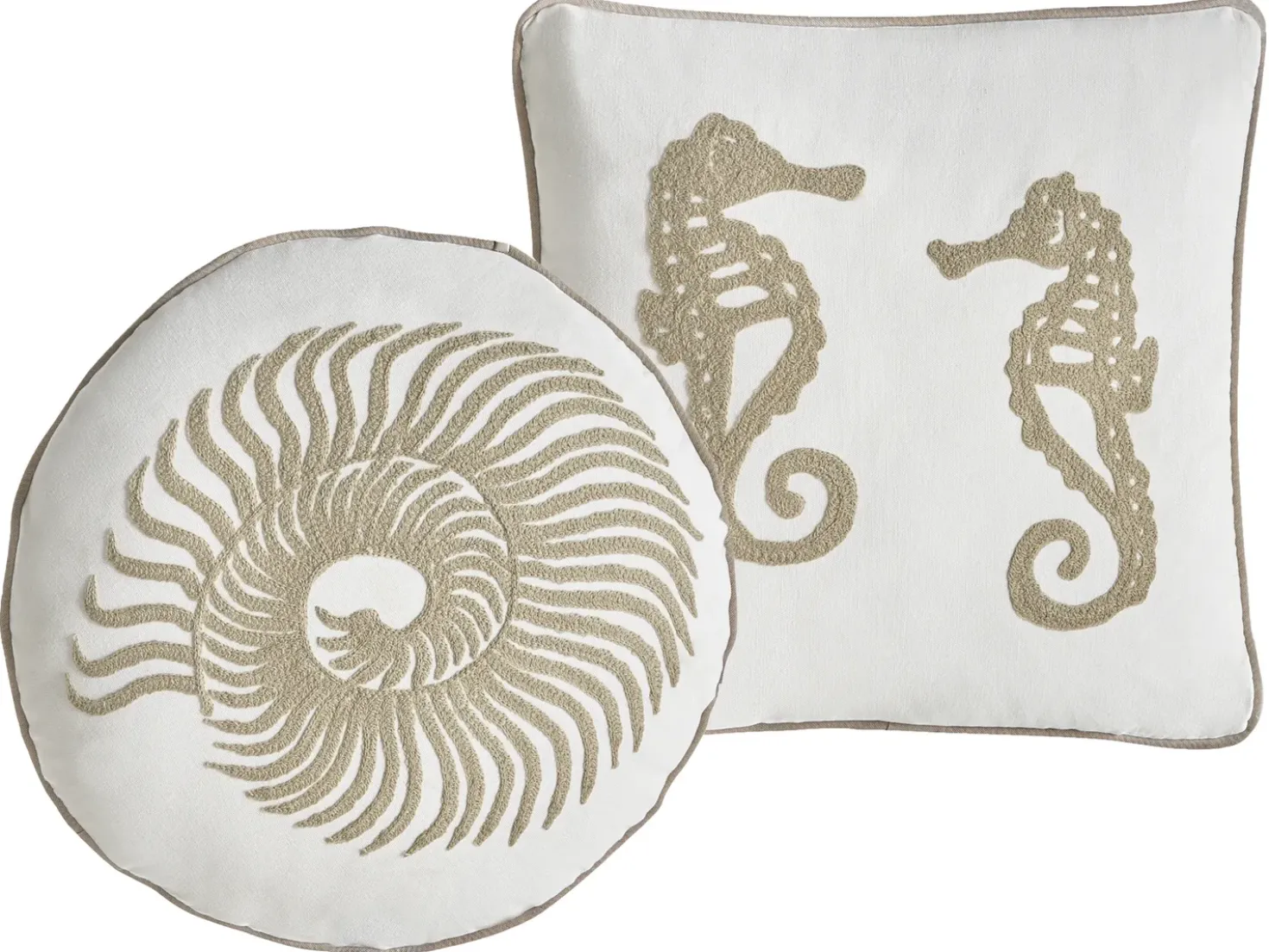 Set di 2 cuscini SINDORA Cotone 45 x 45 cm Bianco Trama animale