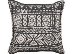 Set di 2 cuscini SIRVAN Cotone 45 x 45 cm Nero Trama geometrica