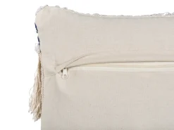 Set di 2 cuscini SOFCA Cotone 45 x 45 cm Beige Trama geometrica