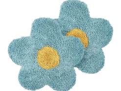 Set di 2 cuscini SORREL Cotone 30 x 30 cm Blu Fiore