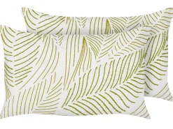 Set di 2 cuscini SPANDOREA Cotone 30 x 50 cm Verde Trama di piante