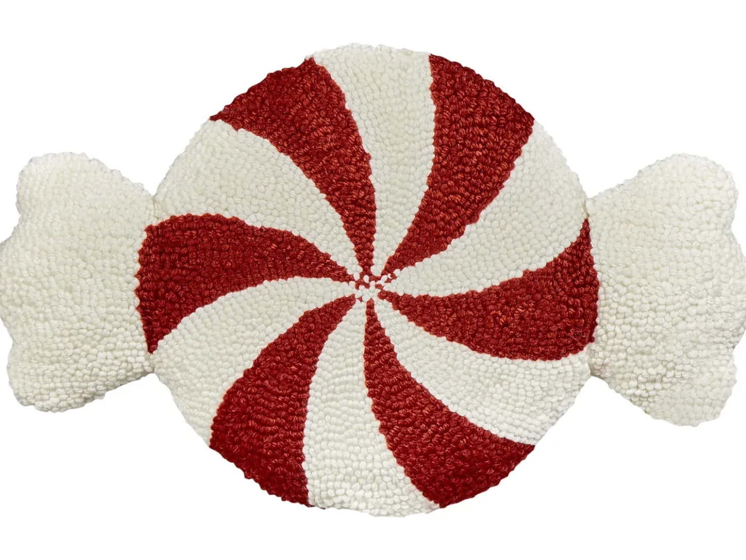 Set di 2 cuscini SPIRAL CANDY Bouclé 35 x 58 cm Bianco Modello natalizio
