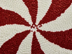 Set di 2 cuscini SPIRAL CANDY Bouclé 35 x 58 cm Bianco Modello natalizio
