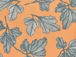 Set di 2 cuscini SPIREA 45 x 45 cm Arancione Nero Trama di piante