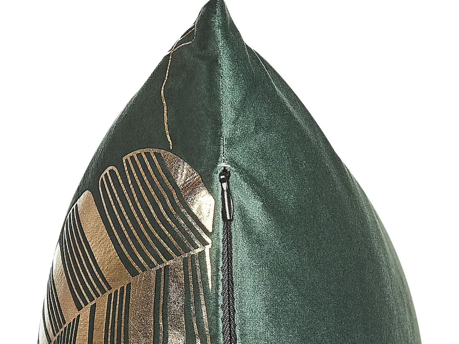 Set di 2 cuscini SUNFLOWER Velluto 45 x 45 cm Verde scuro Trama di piante