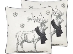 Set di 2 cuscini SVEN 45 x 45 cm Nero Modello natalizio