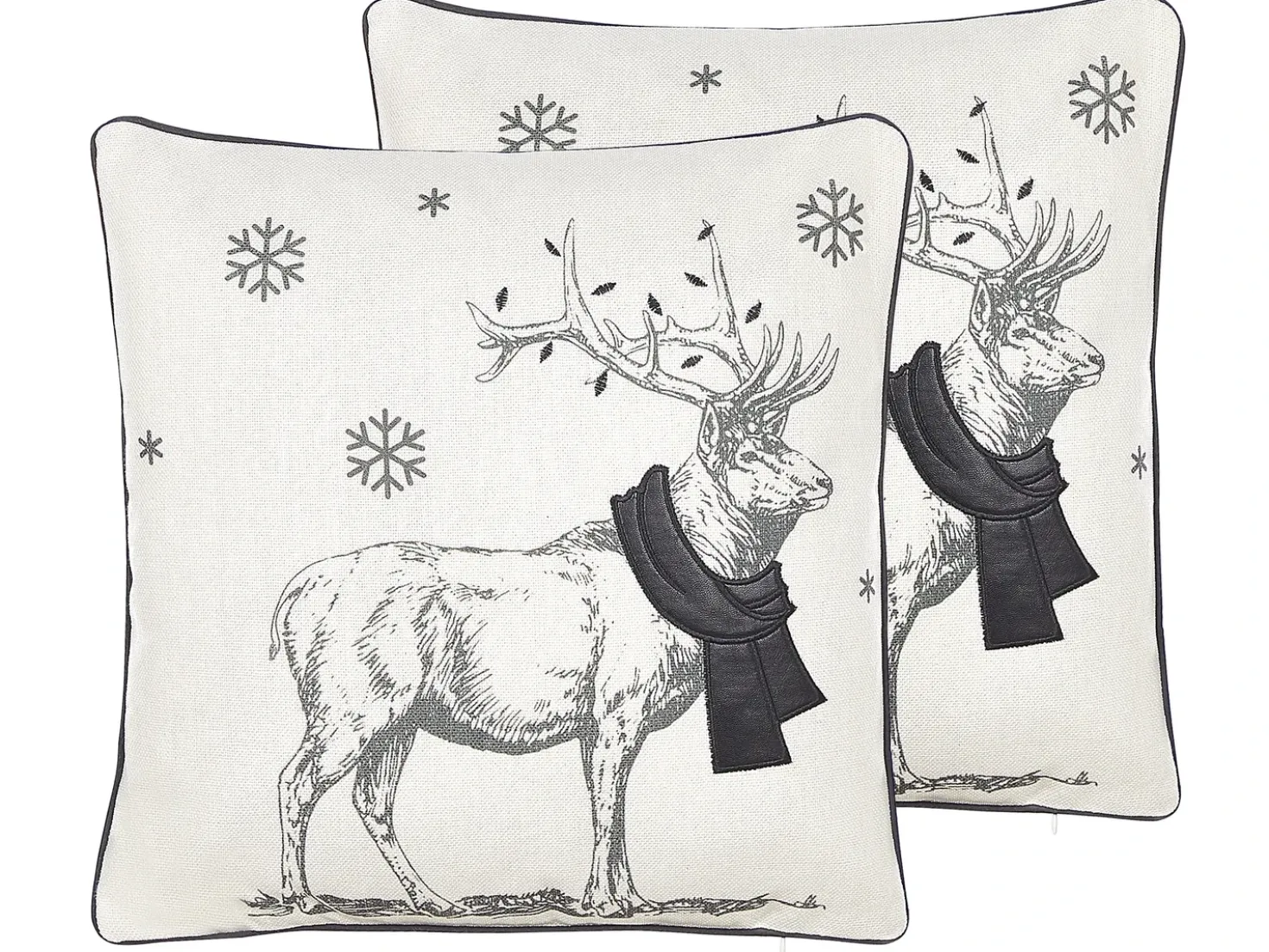 Set di 2 cuscini SVEN 45 x 45 cm Nero Modello natalizio