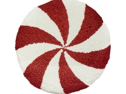 Set di 2 cuscini SWIRL CANDY Bouclé 40 x 40 cm Rosso