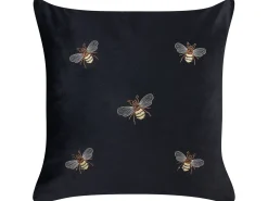 Set di 2 cuscini TALINUM Velluto 45 x 45 cm Nero Trama animale