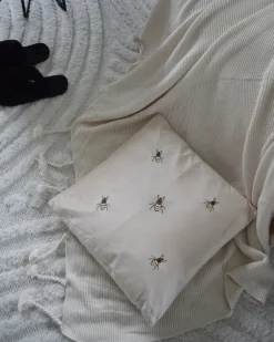 Set di 2 cuscini TALINUM Velluto 45 x 45 cm Beige Trama animale