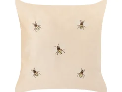 Set di 2 cuscini TALINUM Velluto 45 x 45 cm Beige Trama animale