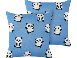 Set di 2 cuscini TALOKAN Cotone 45 x 45 cm Blu
