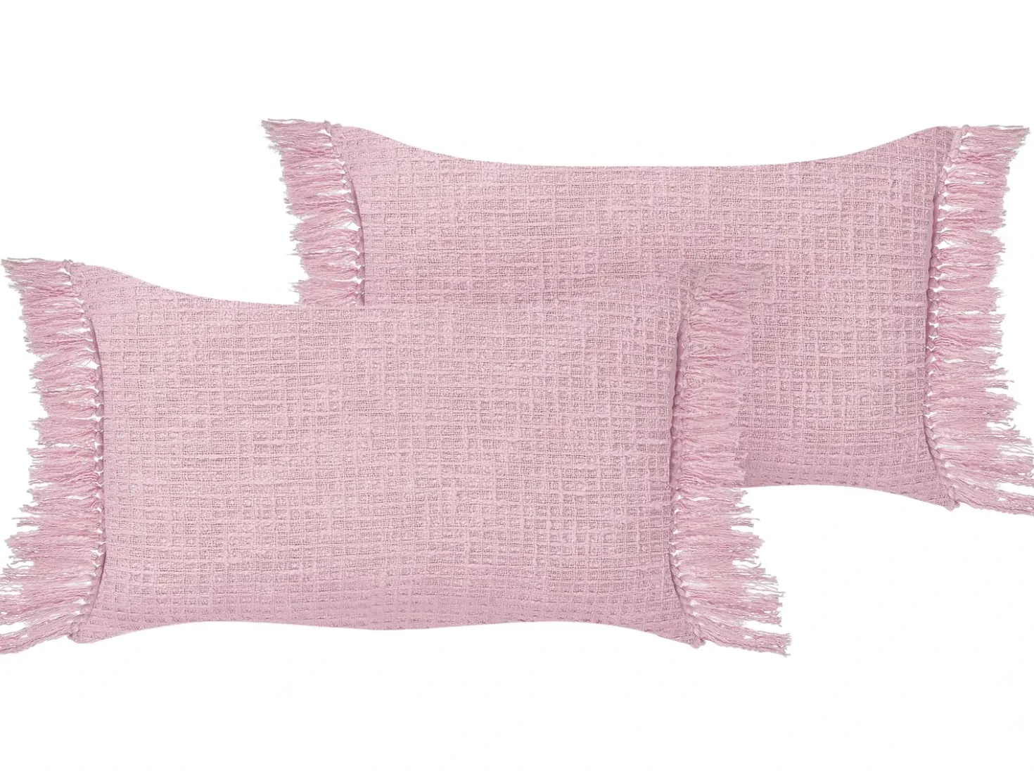Set di 2 cuscini TANSY Cotone 40 x 60 cm Rosa Tinta unita