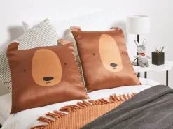 Set di 2 cuscini TEDDYBEAR Cotone 45 x 45 cm Marrone