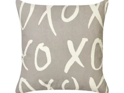 Set di 2 cuscini TELOPEA Cotone 45 x 45 cm Grigio Scritta