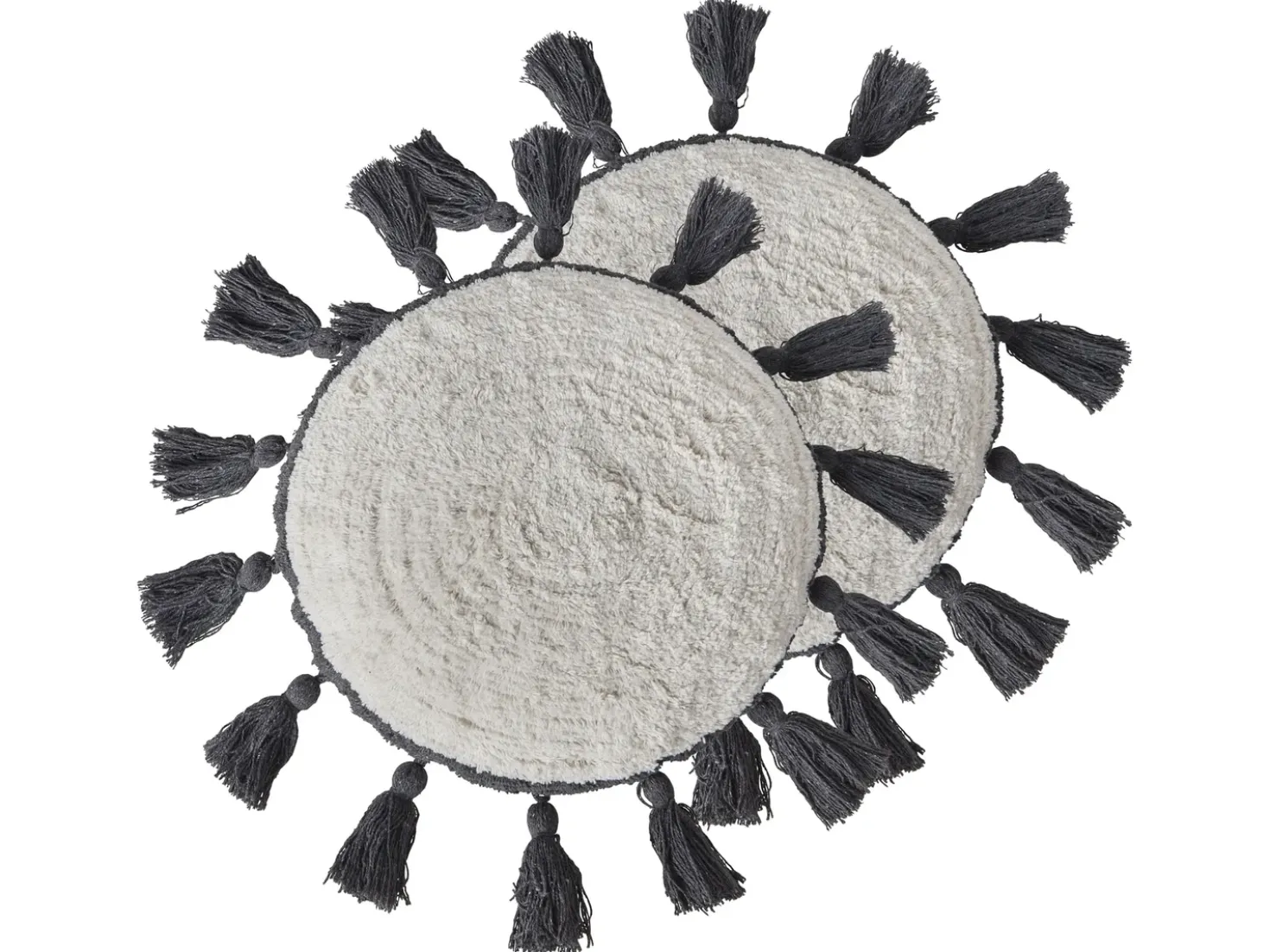 Set di 2 cuscini THISTLE Cotone 40 x 40 cm Bianco sporco