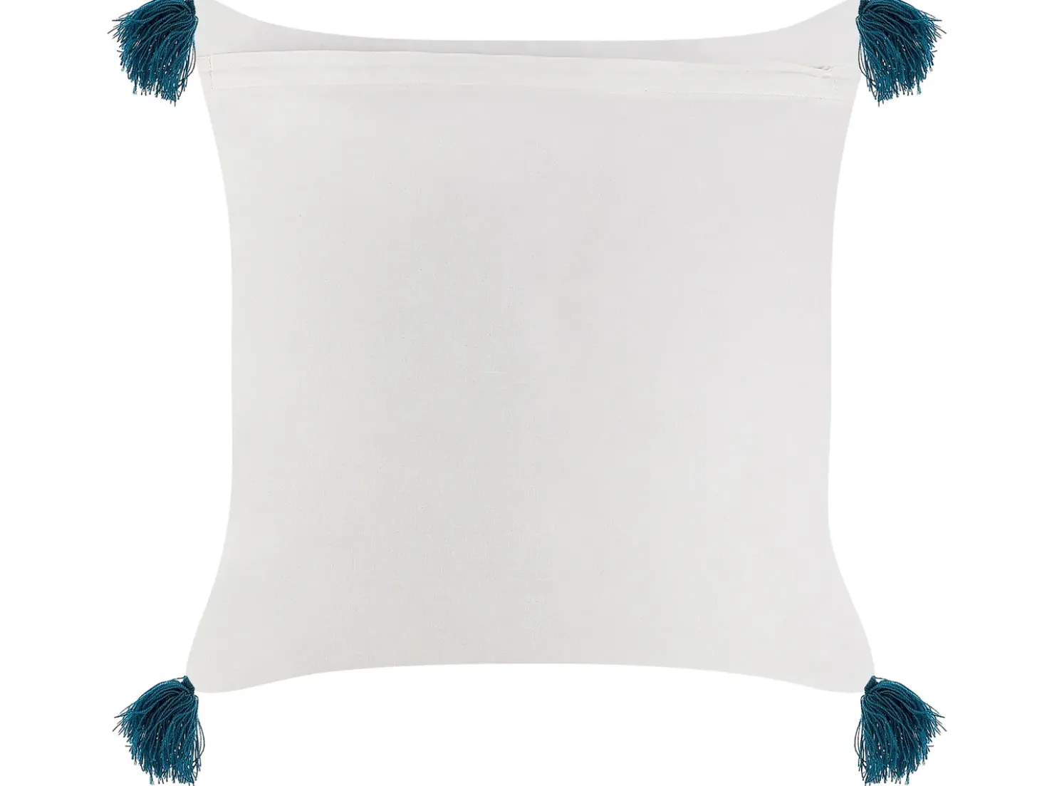 Set di 2 cuscini TILIA Cotone 45 x 45 cm Blu Trama geometrica