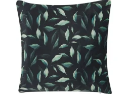 Set di 2 cuscini TOADFLAX Velluto 45 x 45 cm Verde Nero Trama di piante